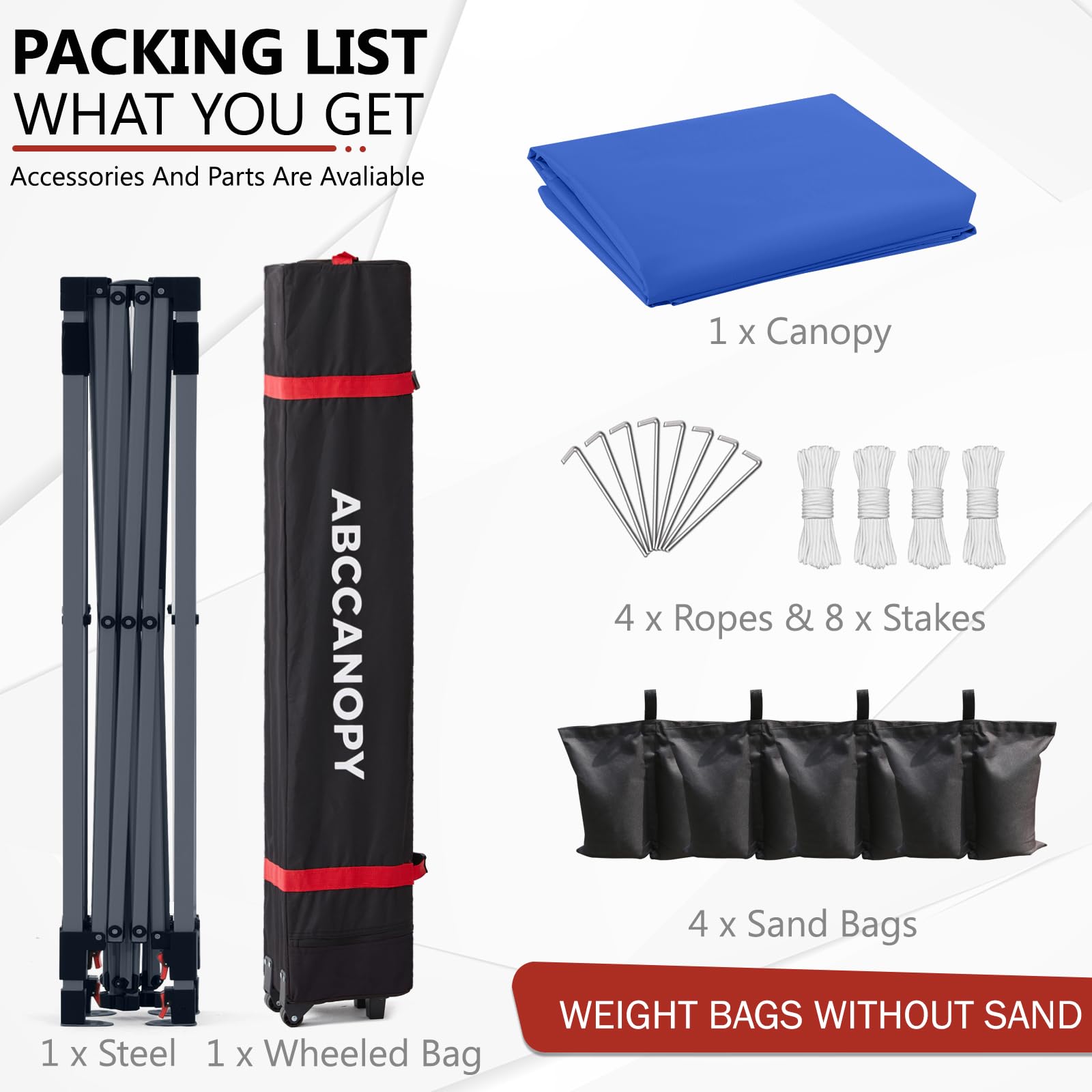 ABCCANOPY wheeled bag packed for travel offering easy transport benefit