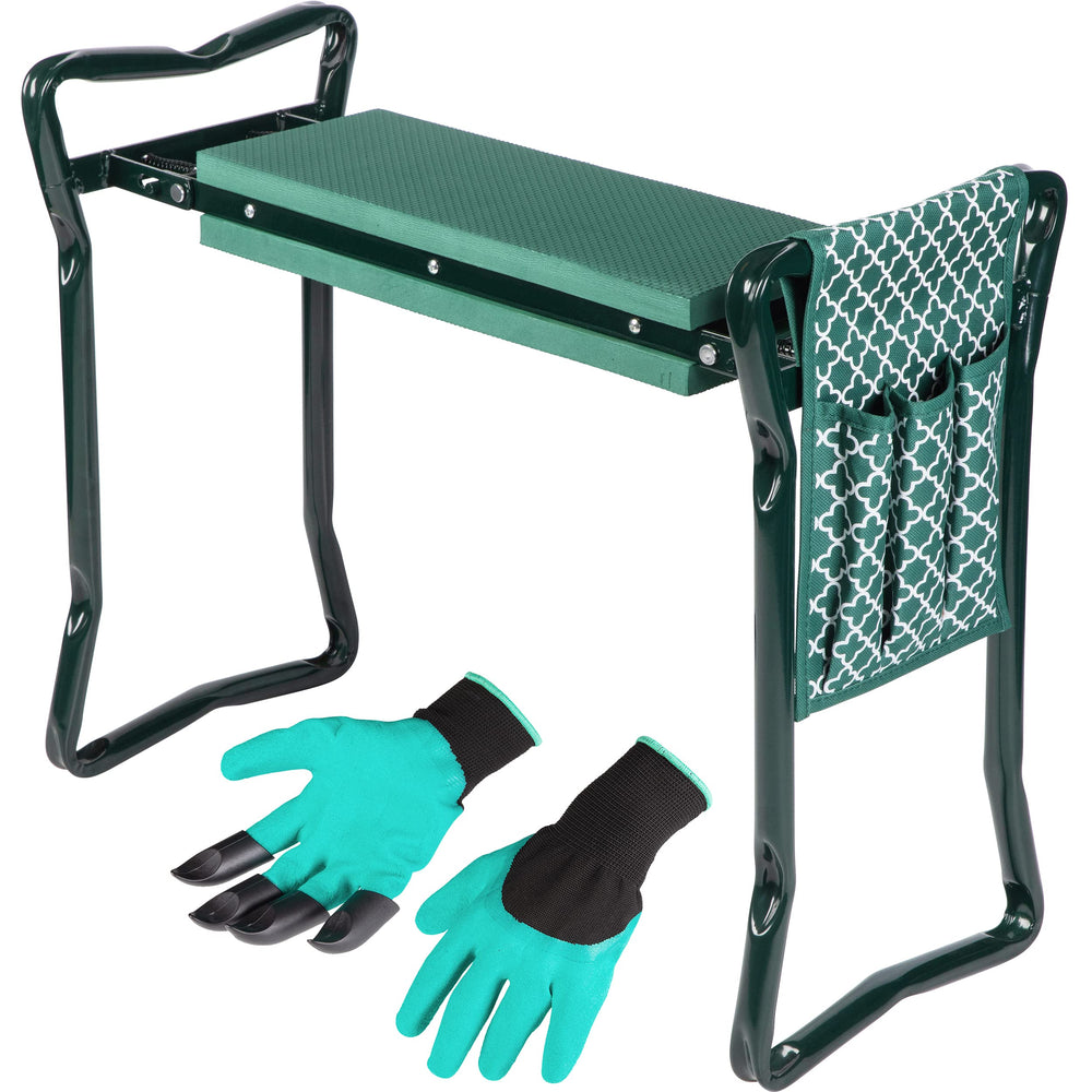 Abco Tech front view of folded stool showing compact storage benefit