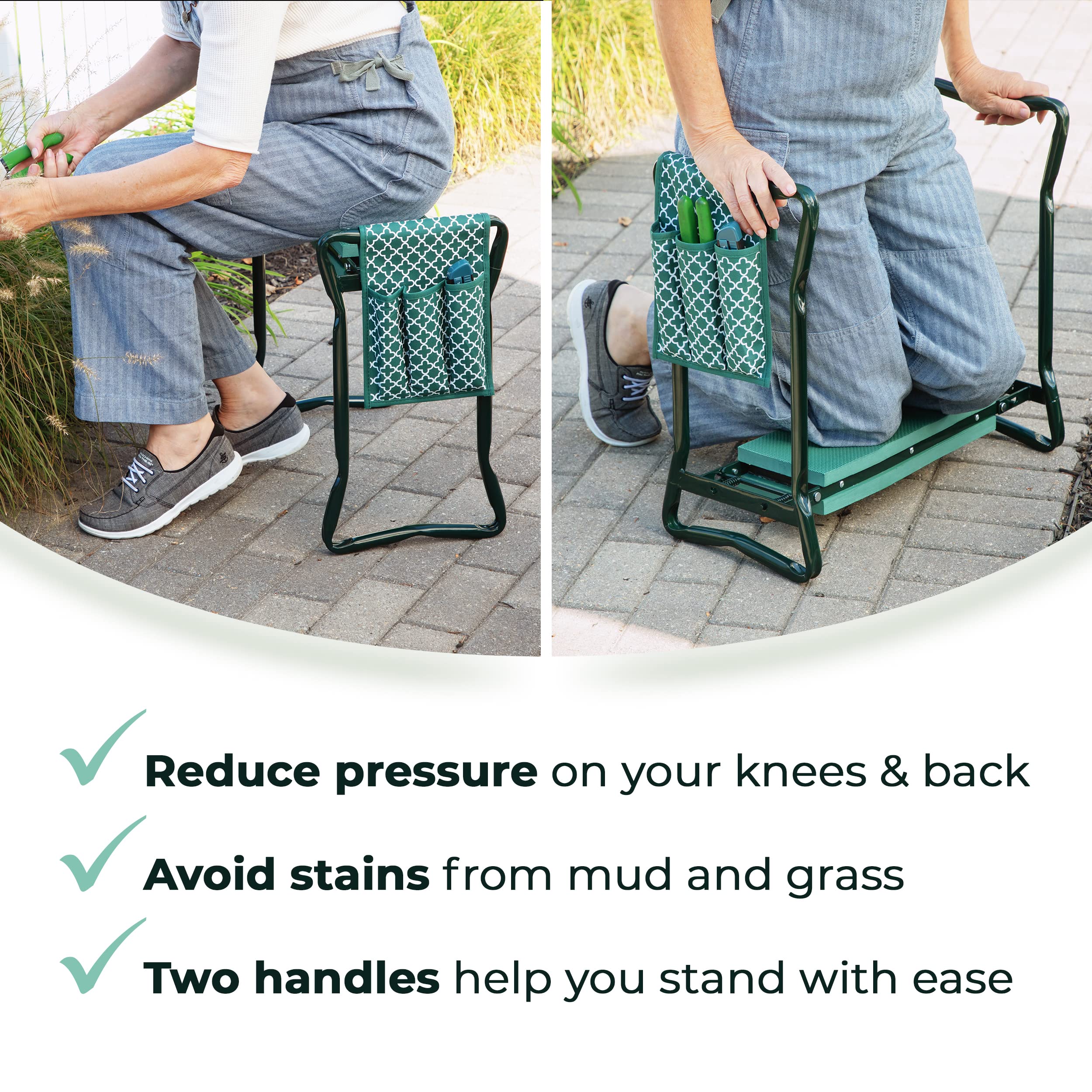 Abco Tech seat mode in garden offering stable comfortable sitting