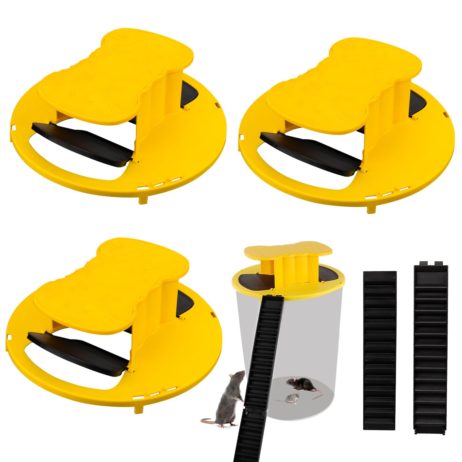 ABEIER front view bucket lid showing cat-shaped entrance and secure fit benefit