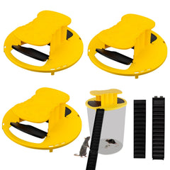 ABEIER front view bucket lid showing cat-shaped entrance and secure fit benefit