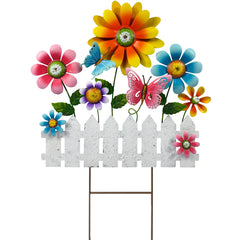ABELOTS front view showing colorful fence and flowers, boosts curb appeal