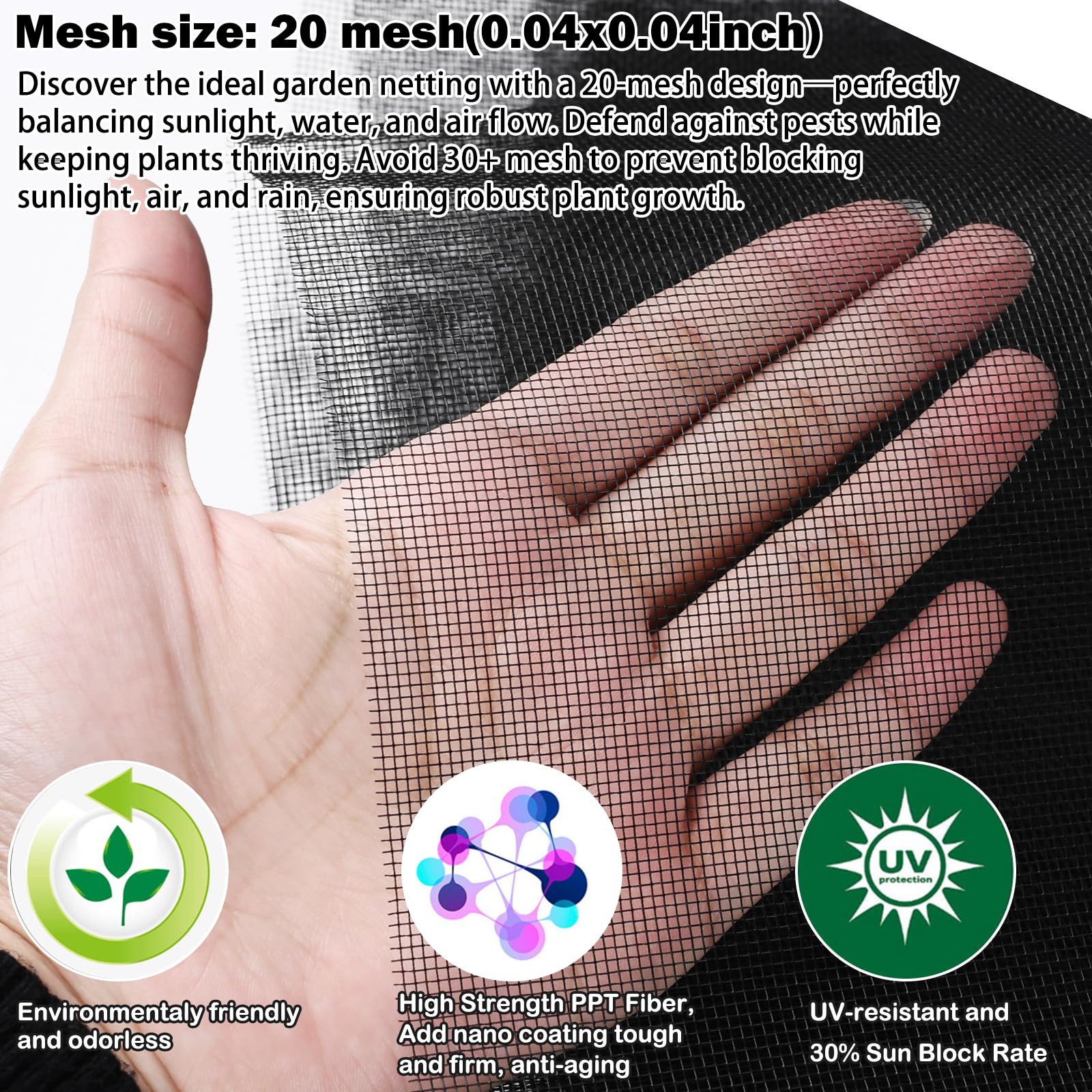 Abimars close-up showing tight nano-composite weave and superior tear resistance benefit