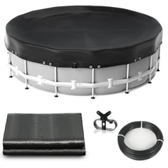 Abimars front packaging showing 8ft round cover and key specs for long-lasting protection