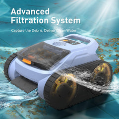 ABNEMEN robot sweeping pool floor removing leaves for cleaner water and less manual work