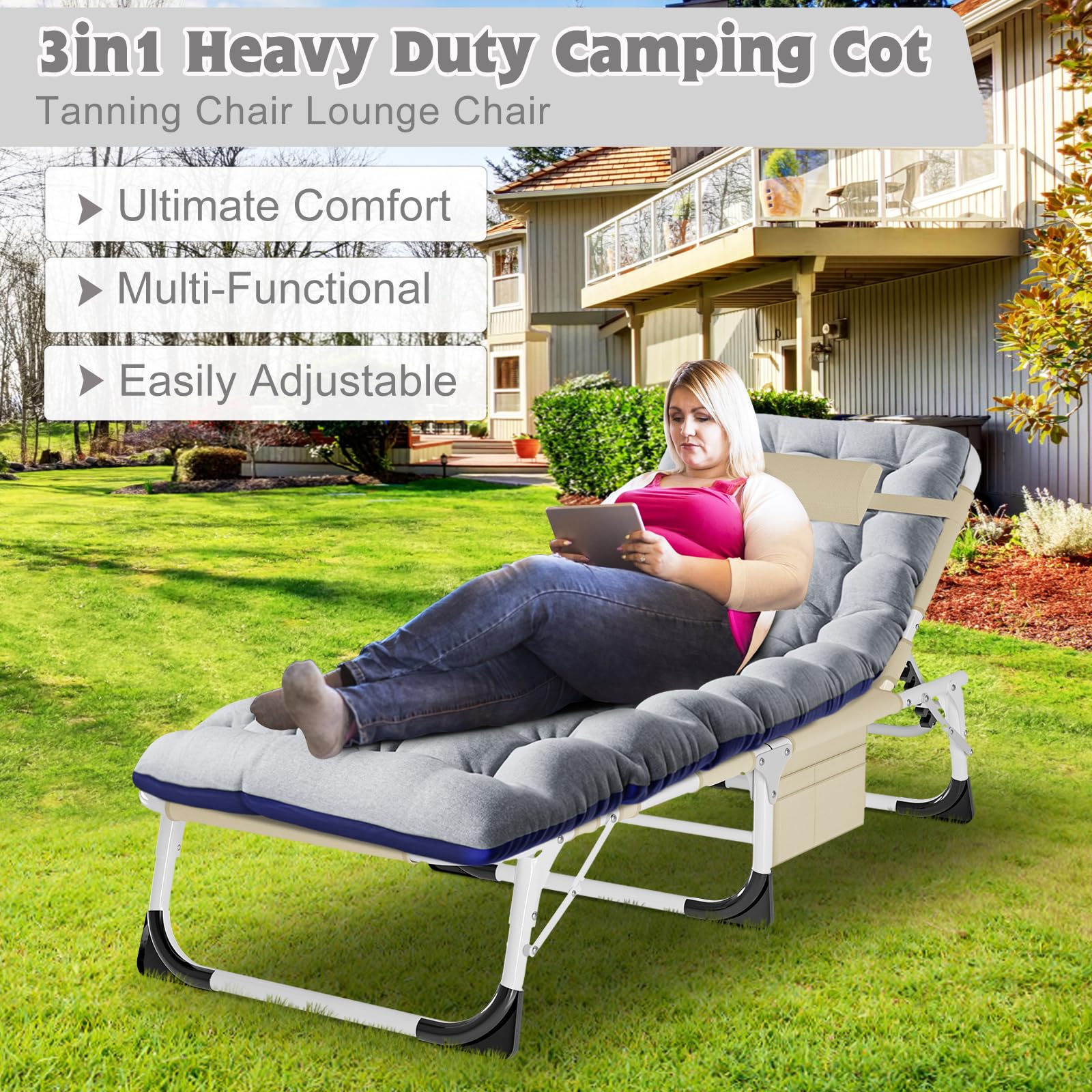 ABORON folded chair compact for transport and easy storage benefit