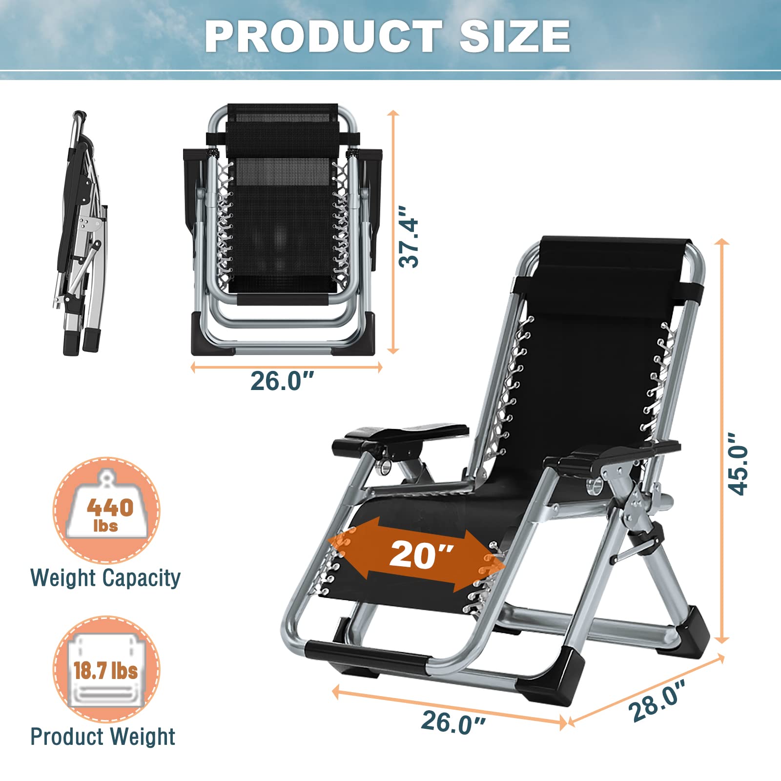 ABORON folded chair showing compact storage convenience