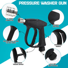 ABOSUN five nozzle tips lined up offering adjustable spray patterns
