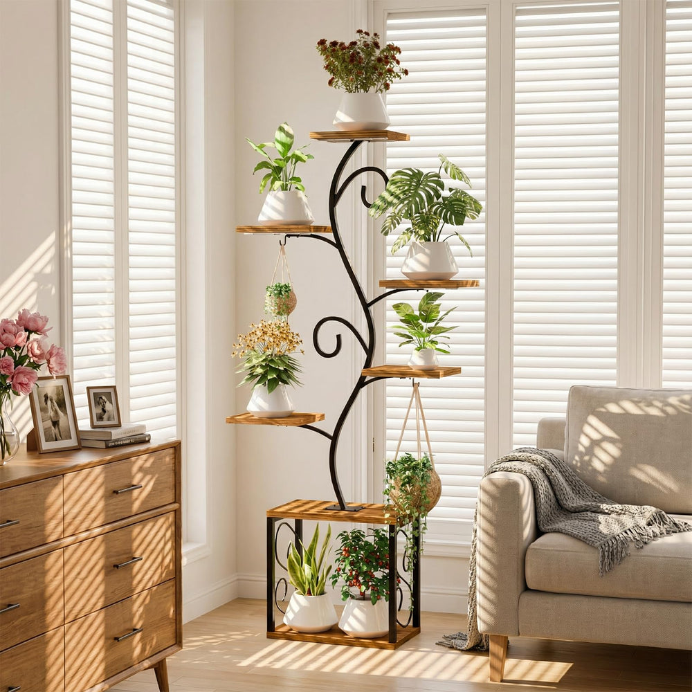 aboutool lifestyle living room display showing decorative greenery and consistent lighting benefit