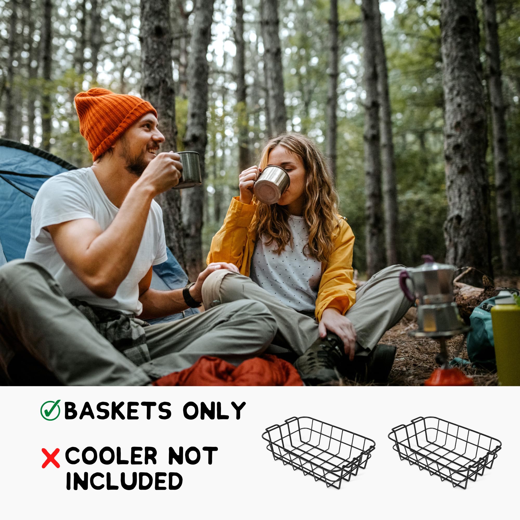 Above Sea Level basket with food showing scale and organization benefit