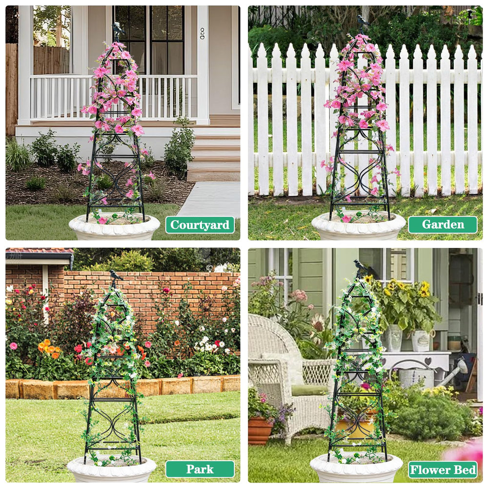 aboxoo garden lifestyle display showing decorative height and curb appeal