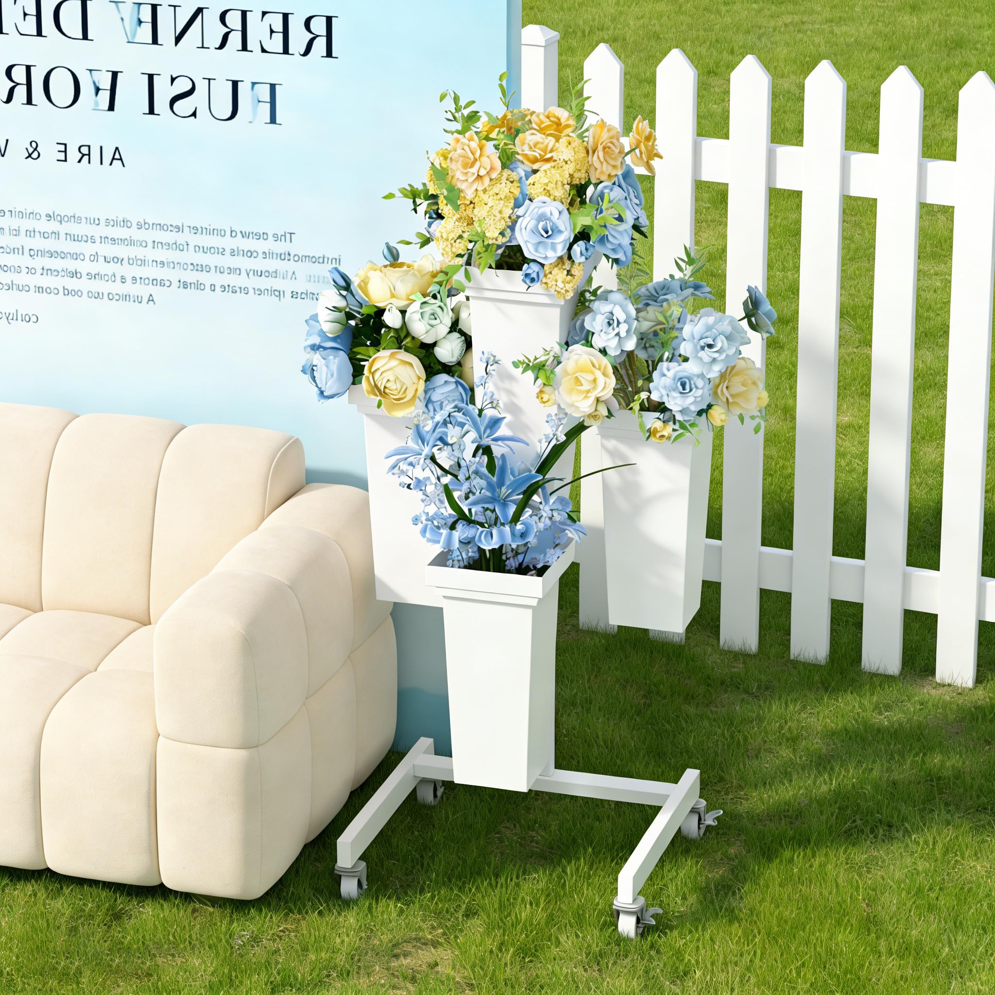aboxoo next to potted plants showing size scale and space-saving display benefit