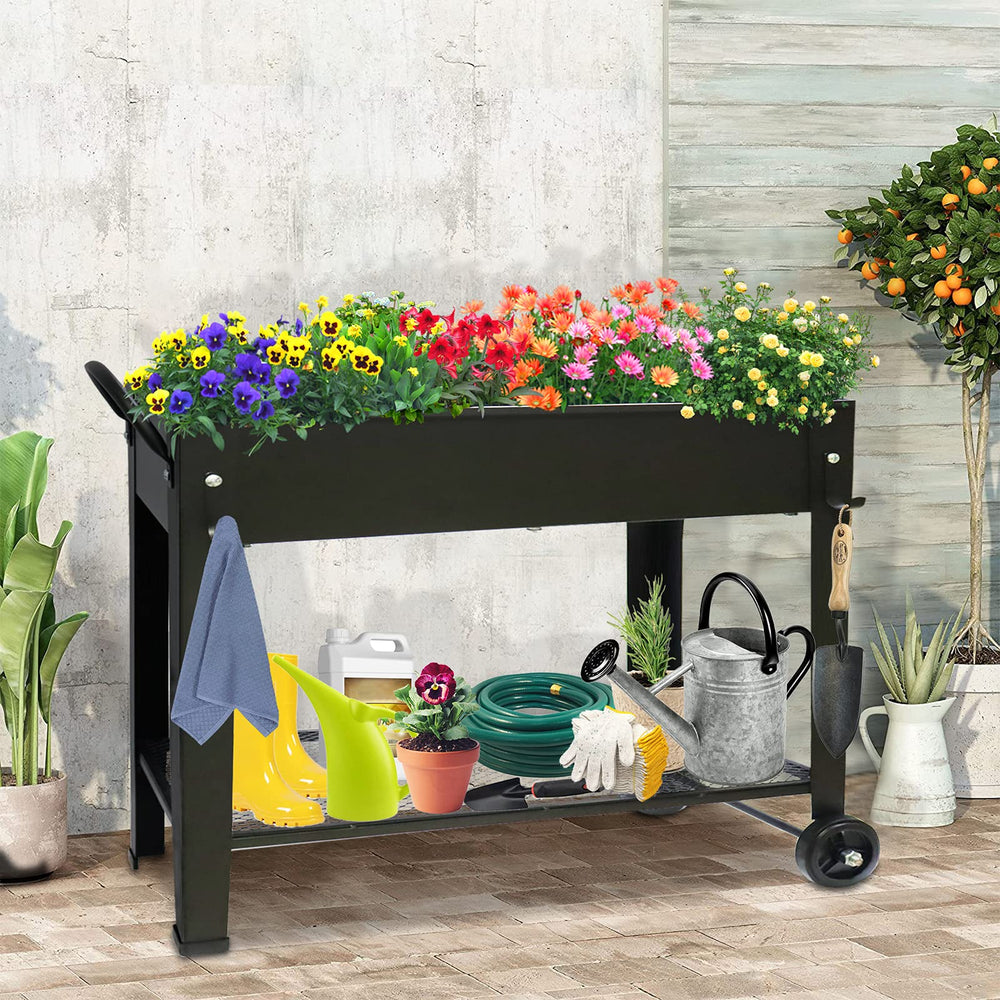 aboxoo size scale next to chair showing compact dimensions and ergonomic height
