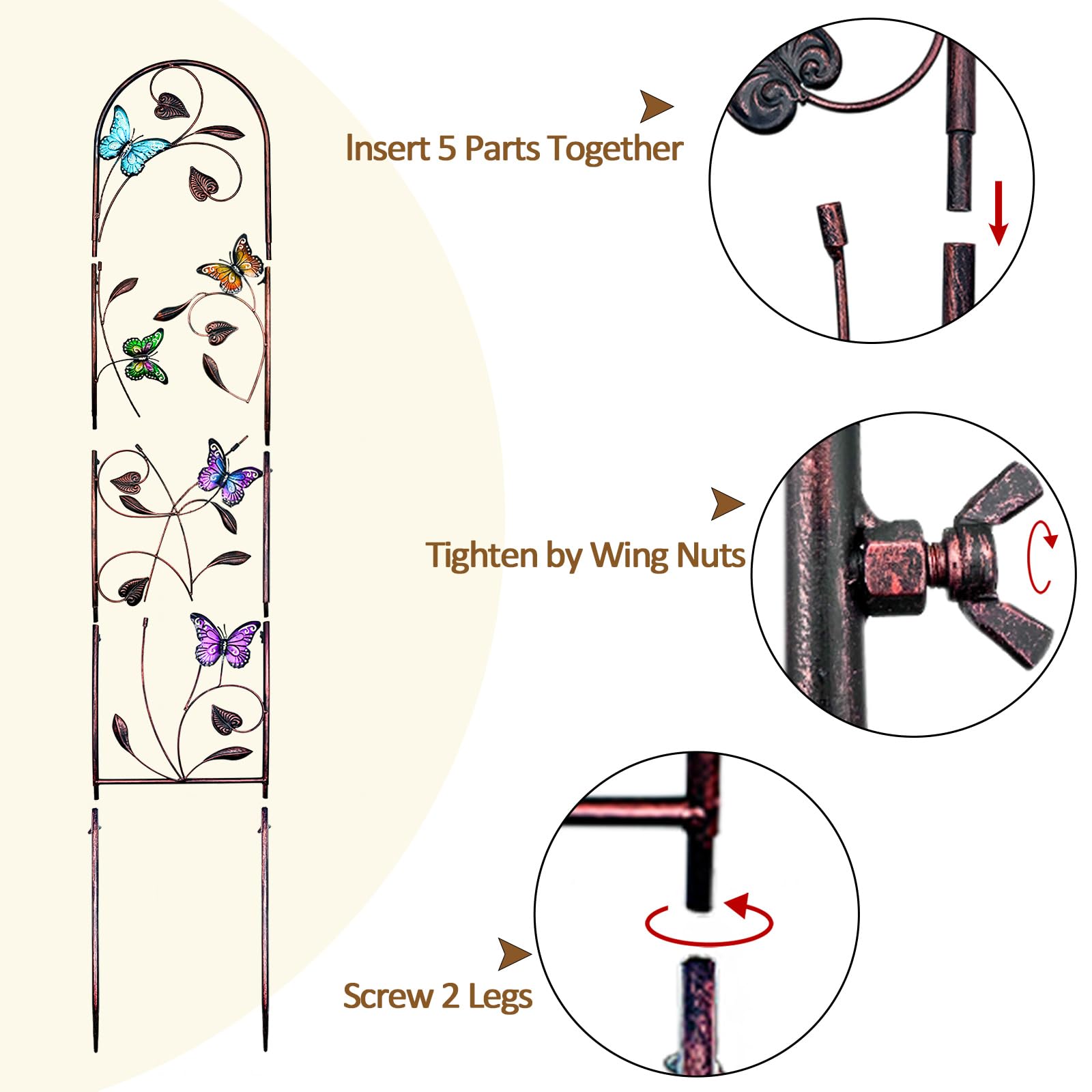 aboxoo stakes inserted in soil demonstrating stable ground anchoring