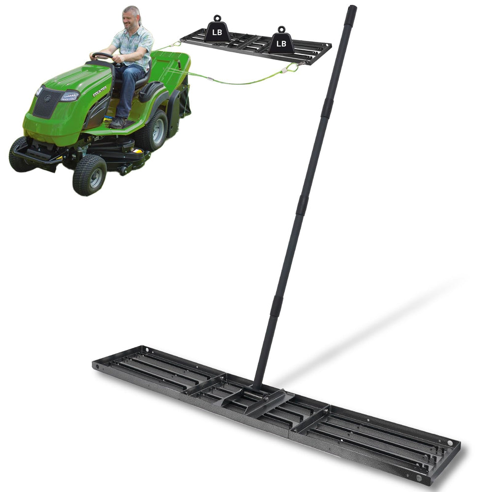 ABtool front view of 51x10 lawn leveler showing wide blade for faster coverage