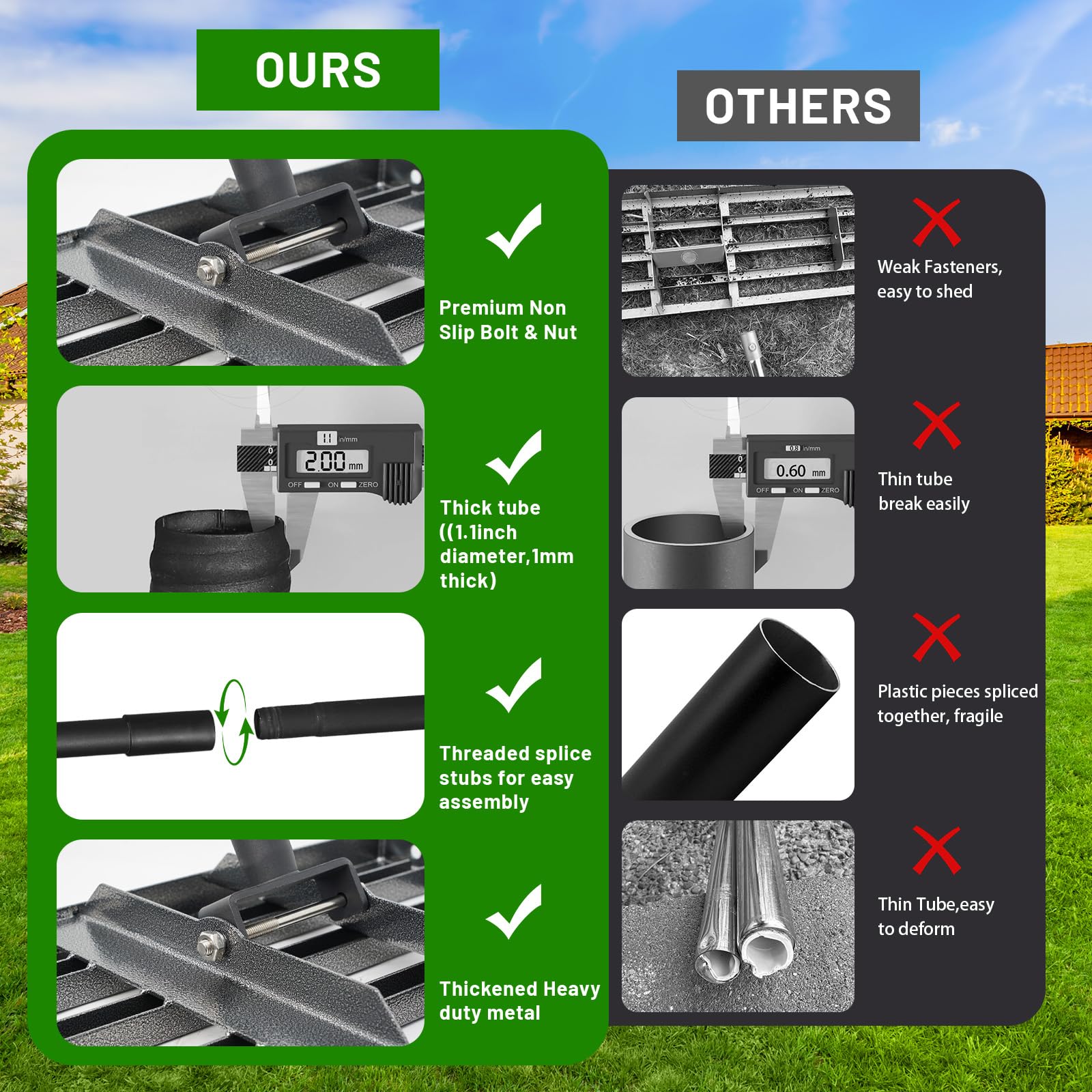 ABtool disassembled for compact storage and easy transport benefit