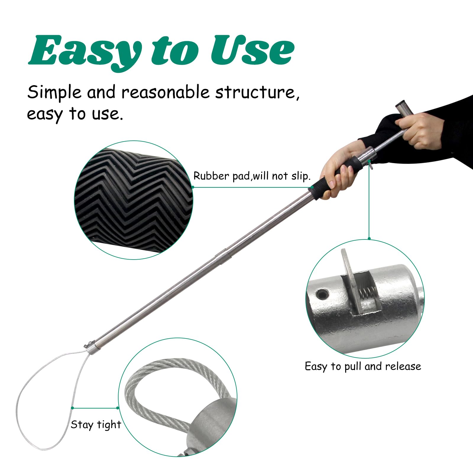 Abustle pig rubber anti-slip handle close-up for secure one-handed grip