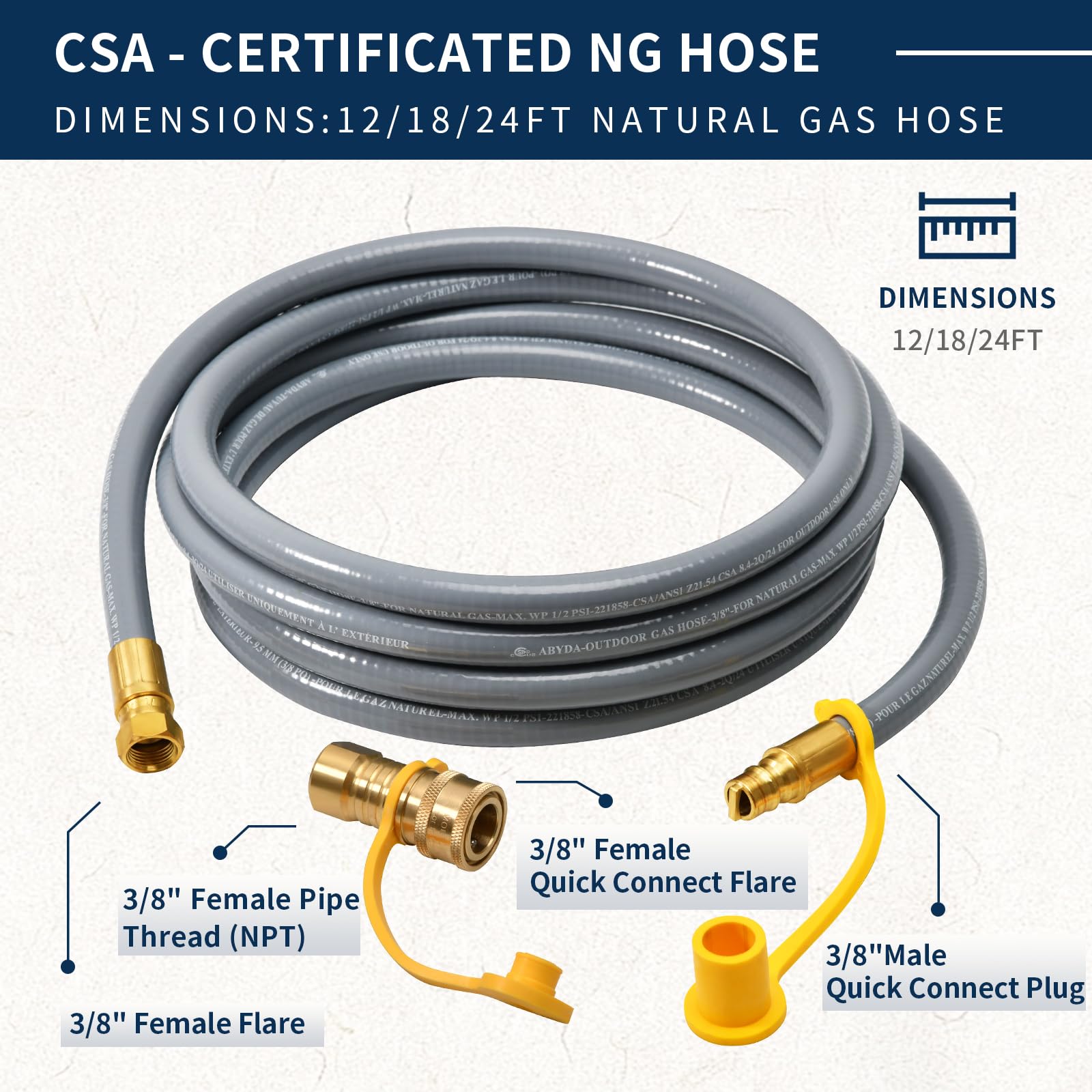ABYDA brass quick-connect fitting close-up illustrating corrosion resistance and secure seal
