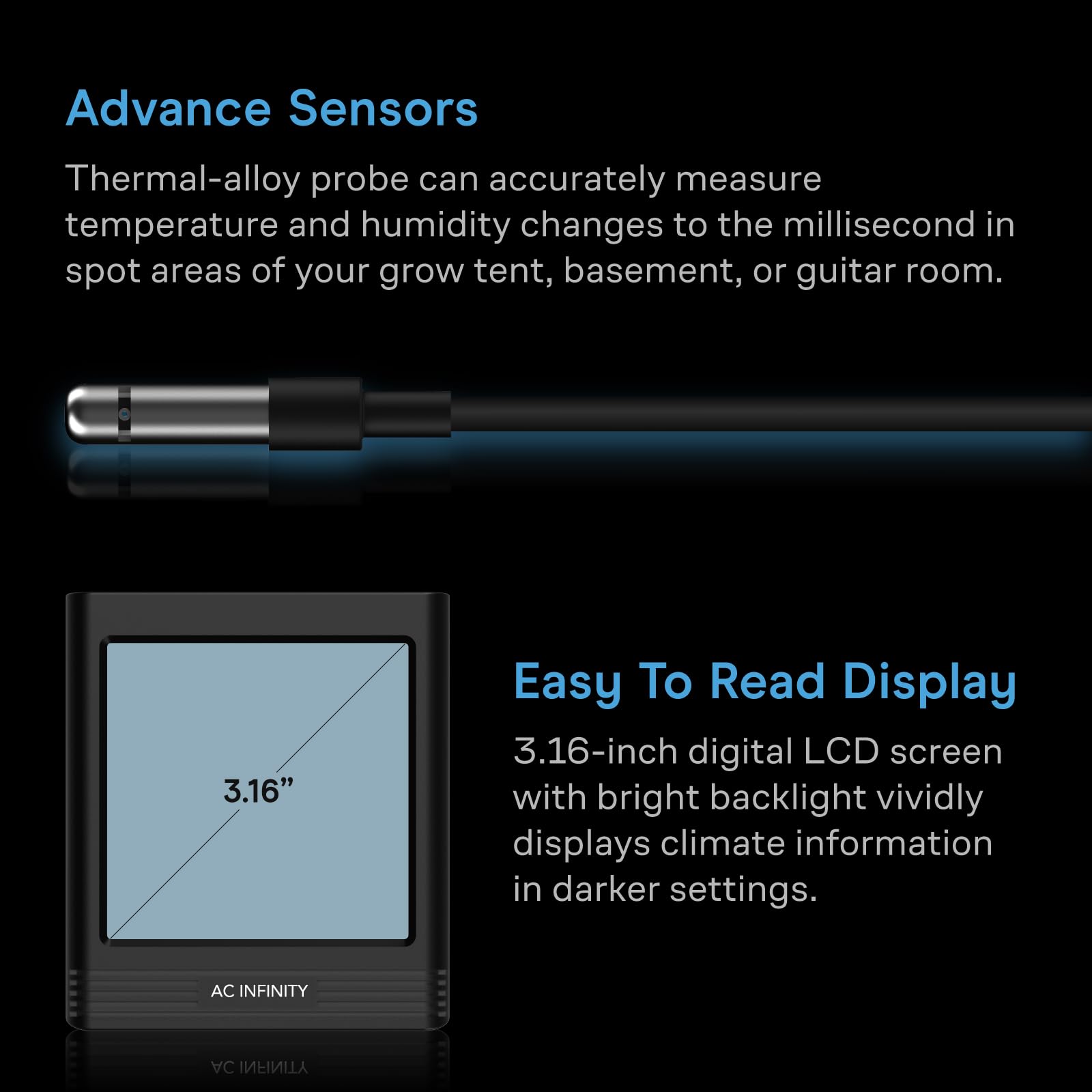 AC Infinity B1 attached to a metal rack magnetically, secure mounting and convenient placement