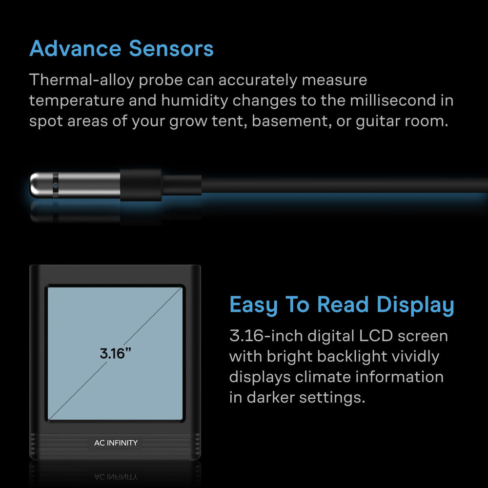 AC Infinity B1 attached to a metal rack magnetically, secure mounting and convenient placement