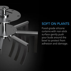 AC Infinity detail of food-grade silicone curtains protecting buds and reducing damage