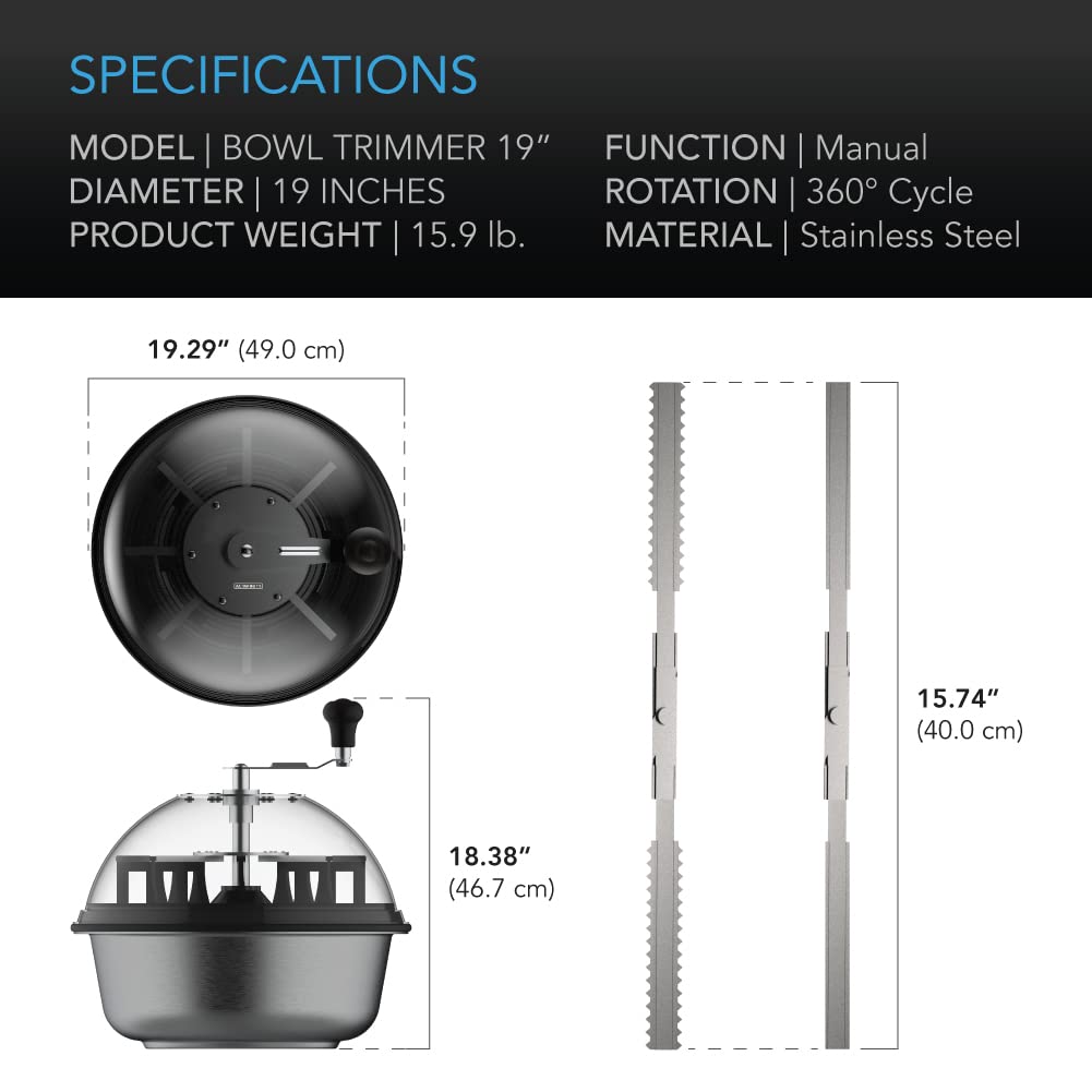 AC Infinity 19-inch trimmer on table for size comparison and workspace efficiency