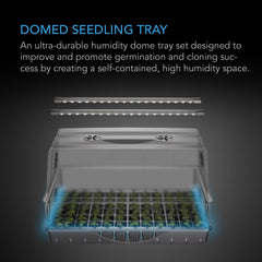 AC Infinity close-up of 3mm dome edge highlighting heavy-duty construction and humidity control