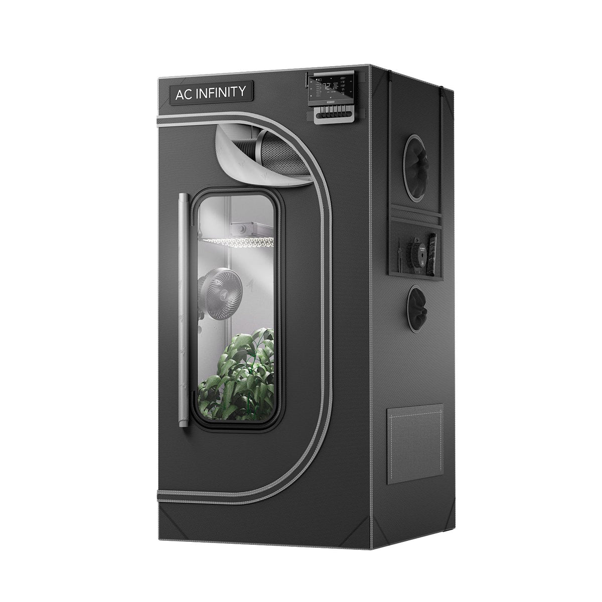 AC Infinity CLOUDLAB 422 front view showing compact professional grow tent and durable build