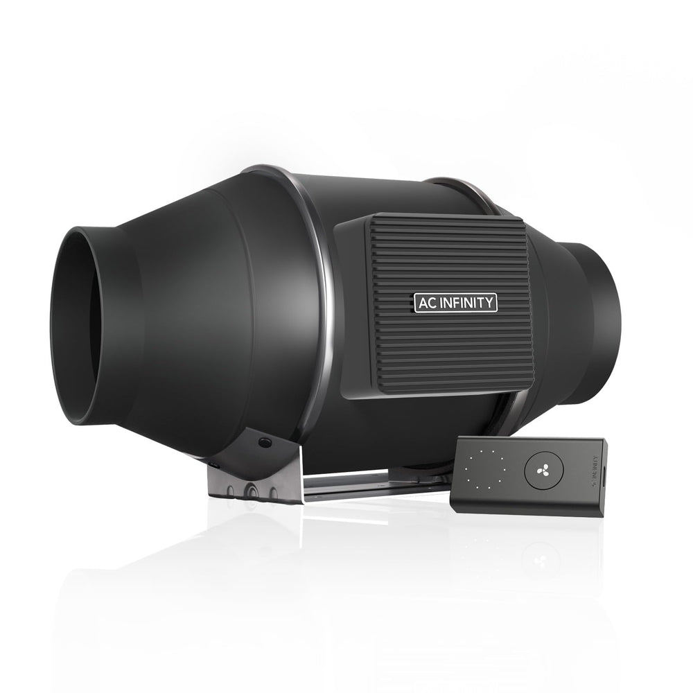 AC Infinity CLOUDLINE PRO S4 front view showing compact inline fan and mounting benefit