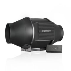 AC Infinity CLOUDLINE PRO S4 front view showing compact inline fan and mounting benefit