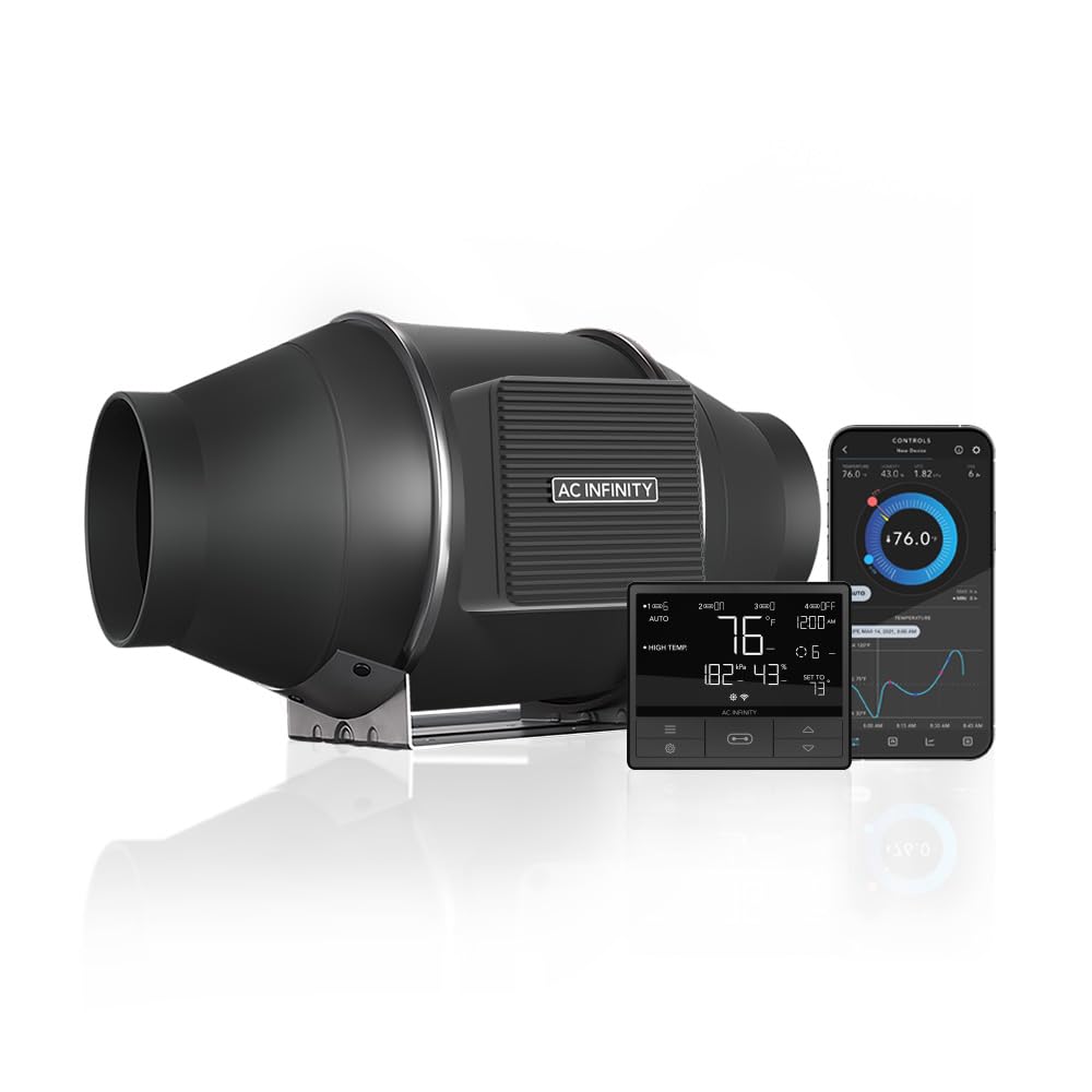 AC Infinity CLOUDLINE PRO T4 front view showing compact housing and mounting for quiet performance