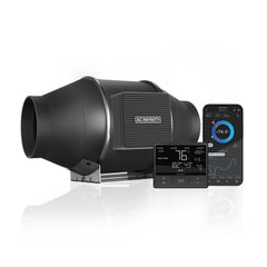AC Infinity CLOUDLINE PRO T4 front view showing compact housing and mounting for quiet performance