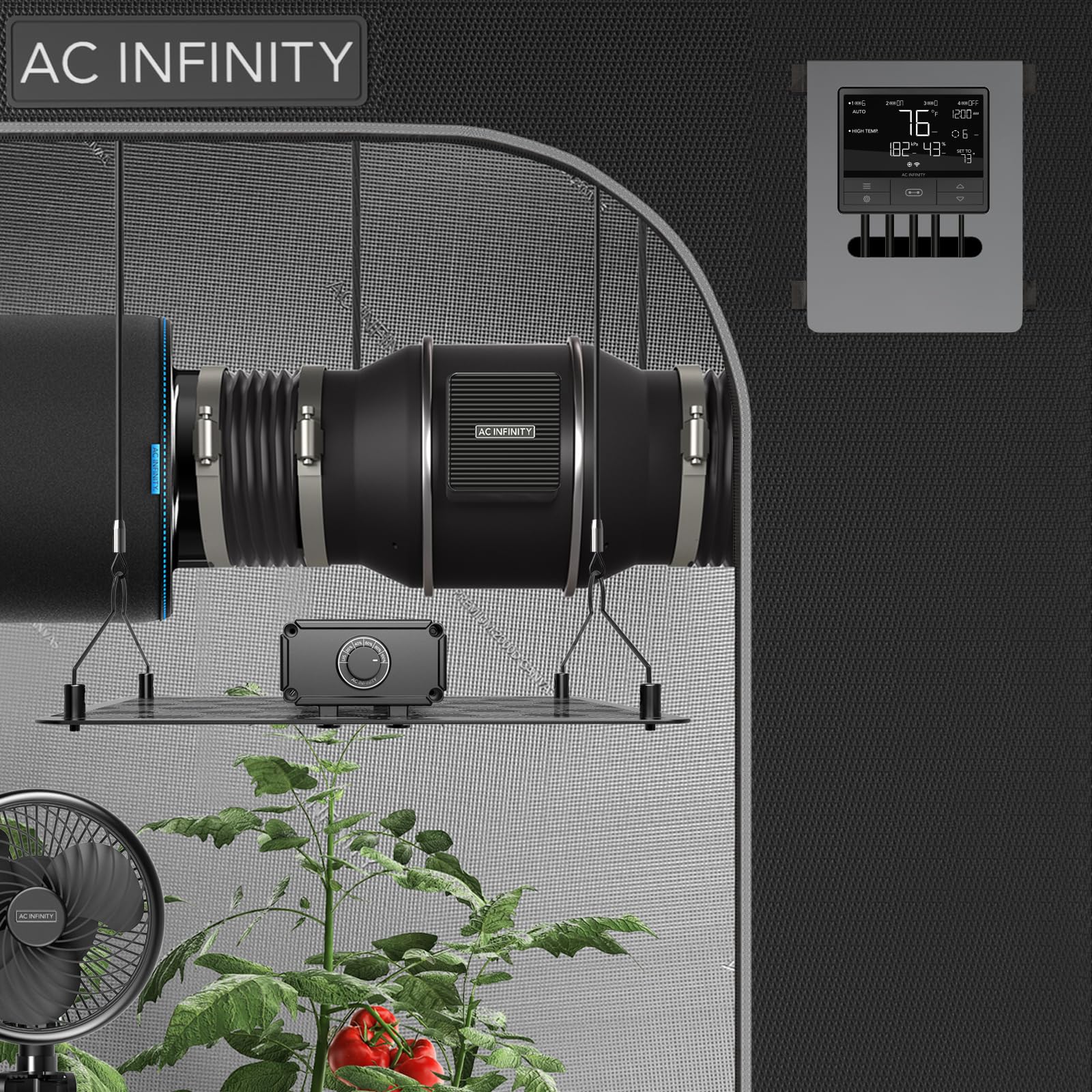 AC Infinity CLOUDLINE PRO T6 cooling AV closet with quiet operation and reduced heat buildup