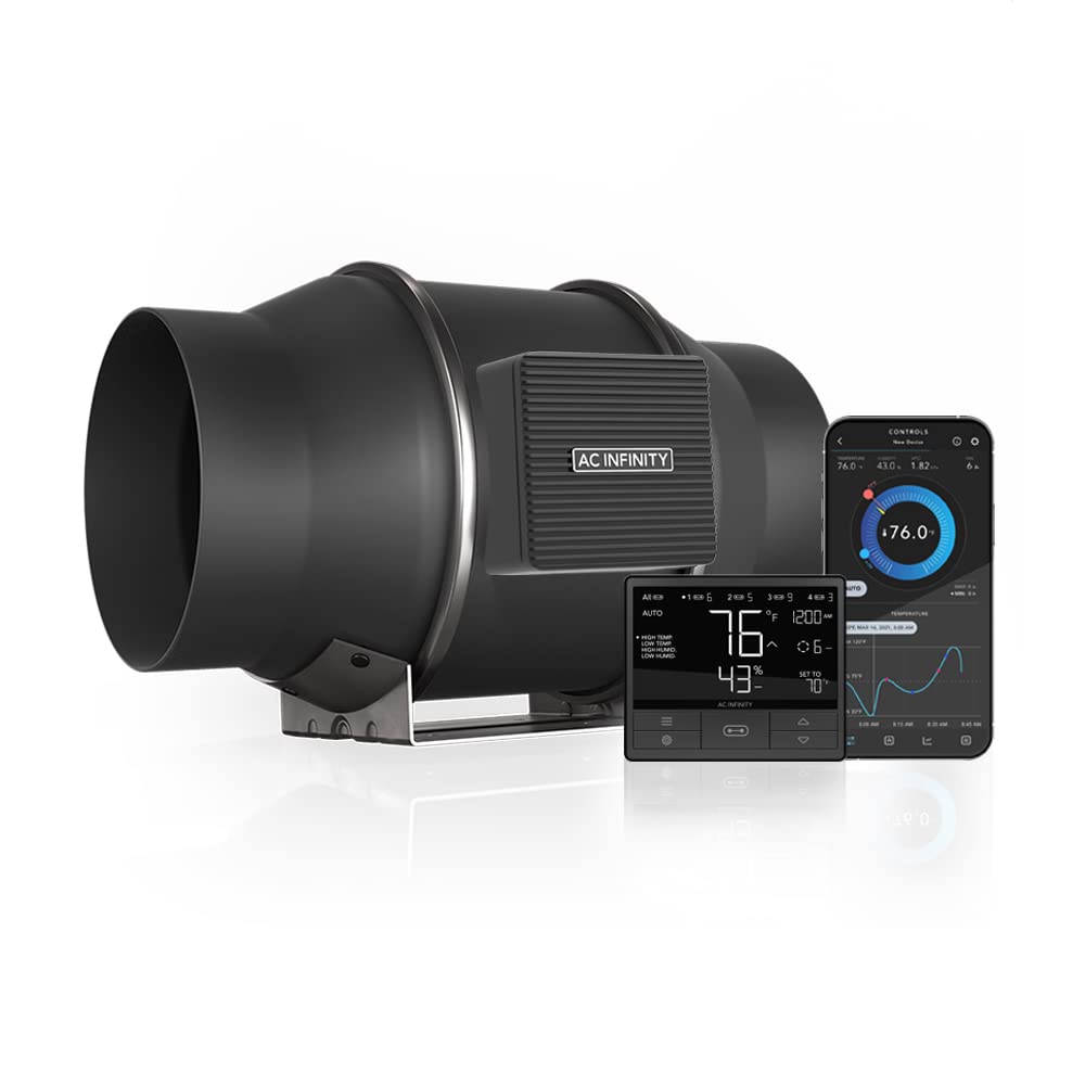 AC Infinity CLOUDLINE PRO T6 front view showing compact housing and port, quiet performance