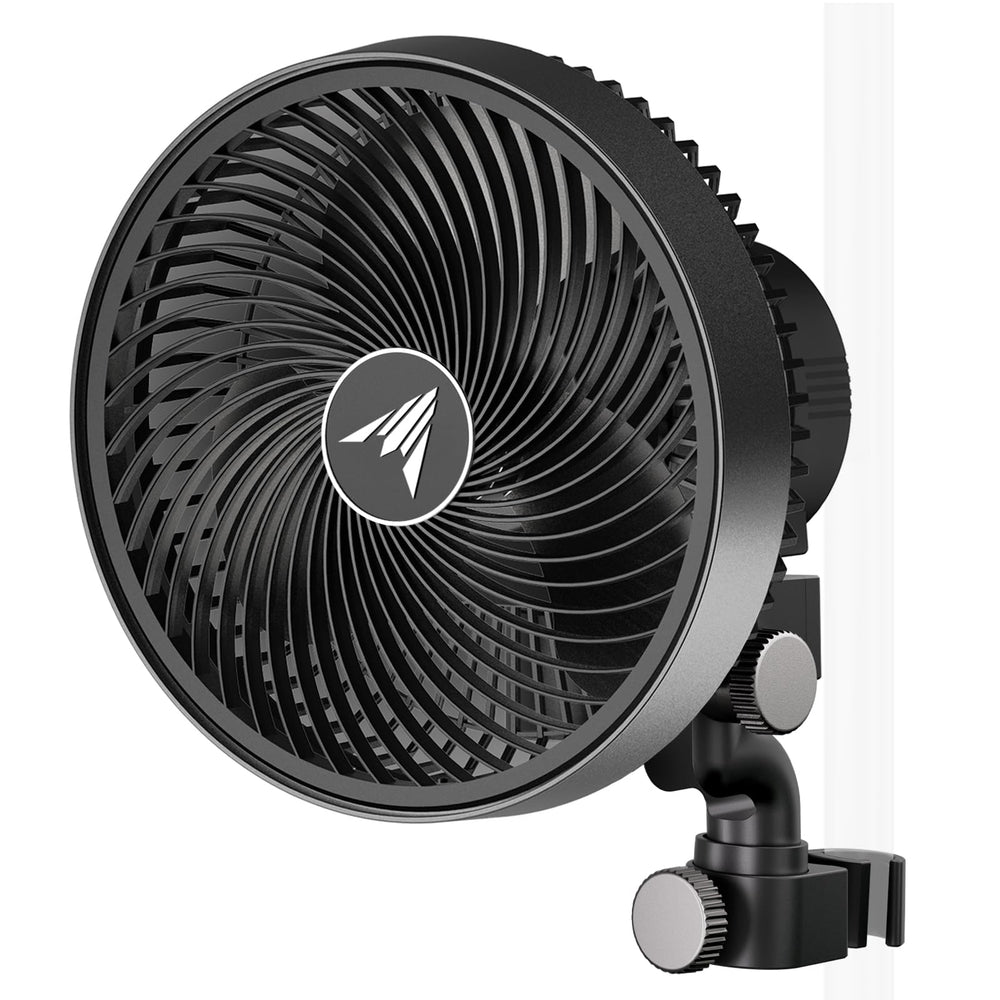 AC Infinity CLOUDRAY S9 front view showing compact fan and clip, durable airflow