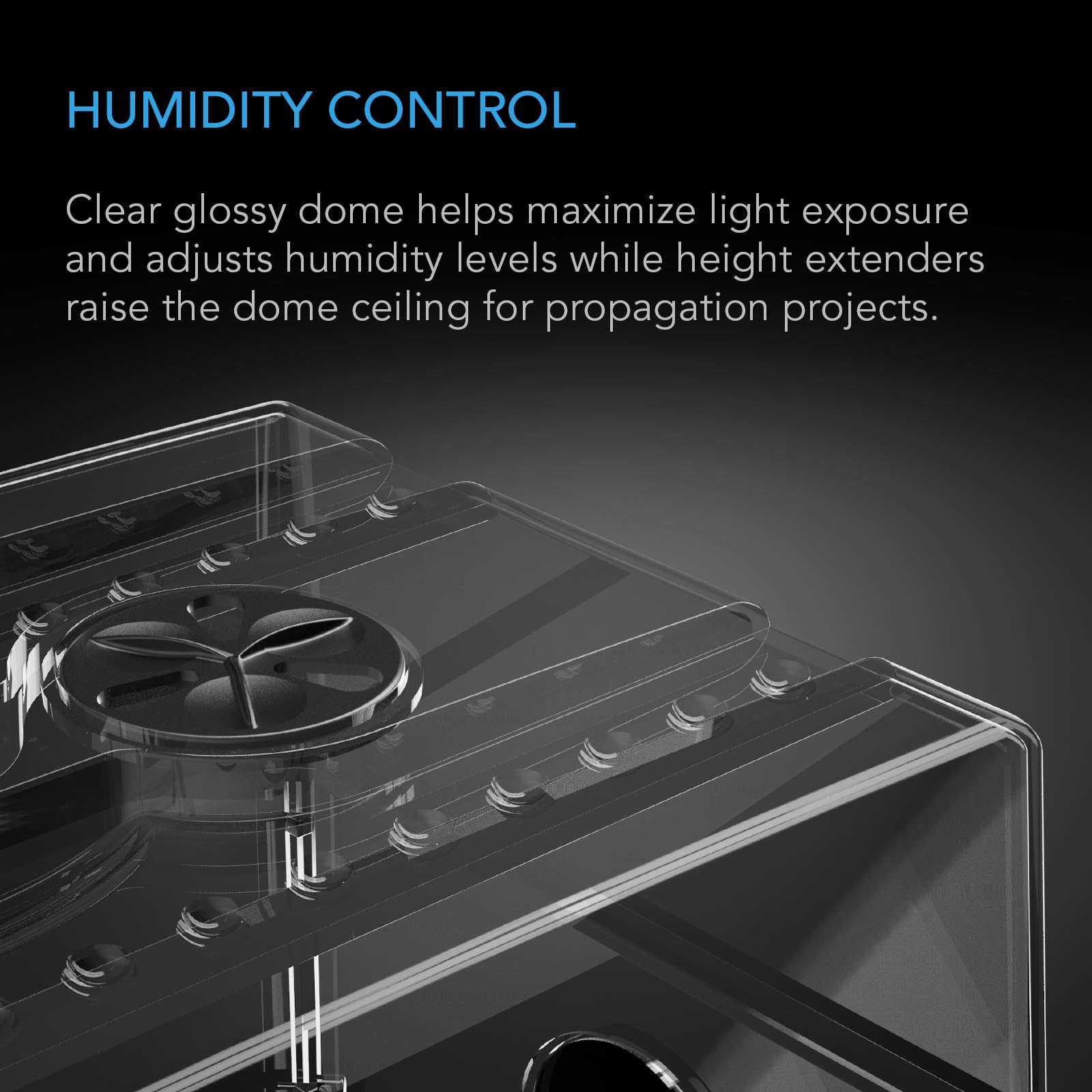 AC Infinity drip tray close-up showing leakproof design and clean surface benefit