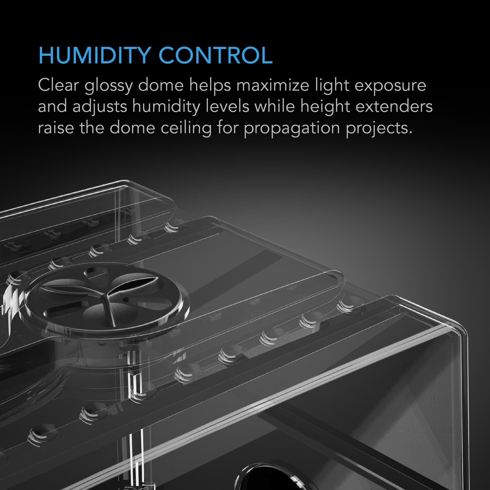 AC Infinity durable drip tray side view demonstrating leakproof support and stability