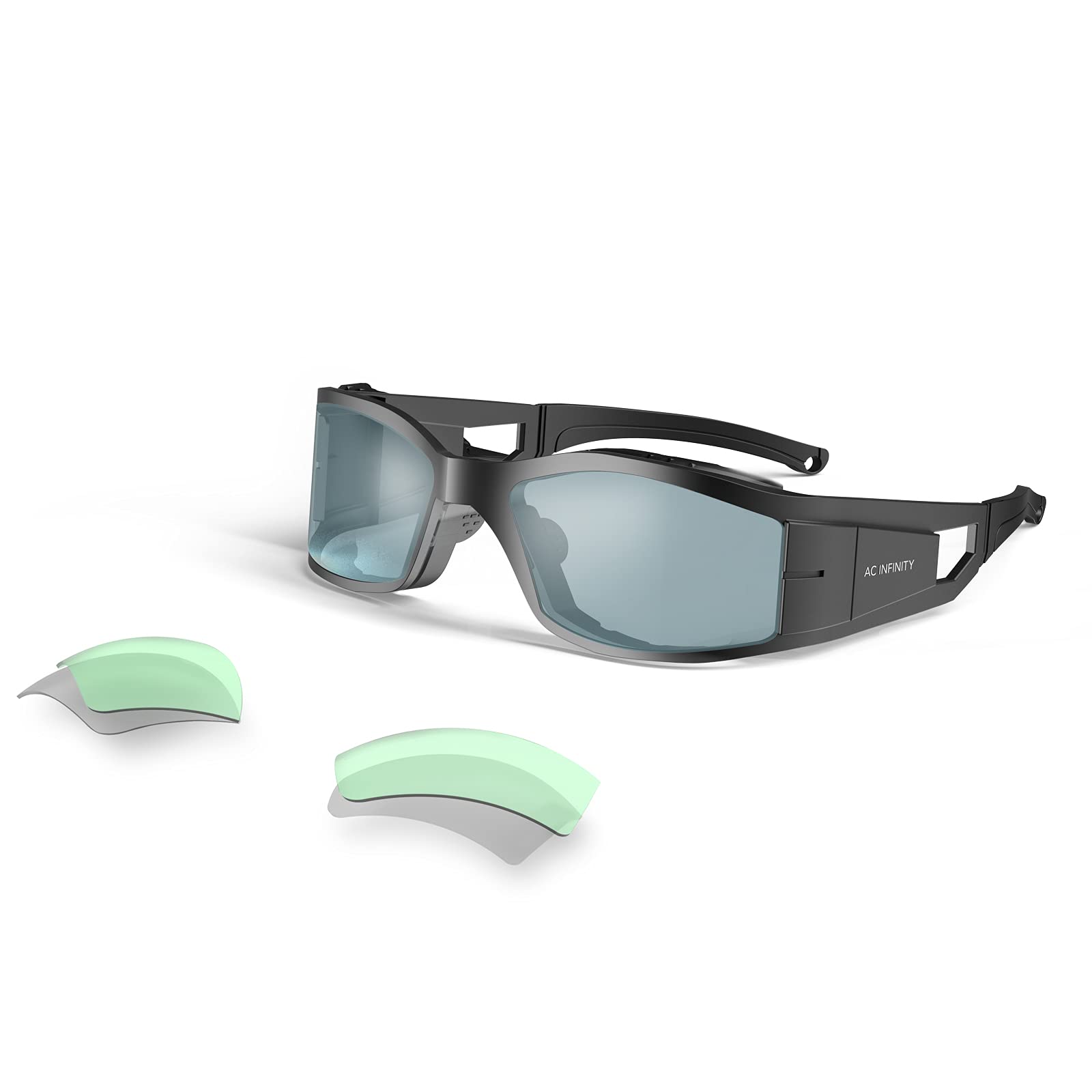 AC Infinity front view glasses showing frame and lens fit for eye protection