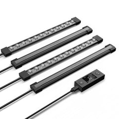 AC Infinity IONBEAM S11 front view showing four LED bars and slim profile for flexible placement