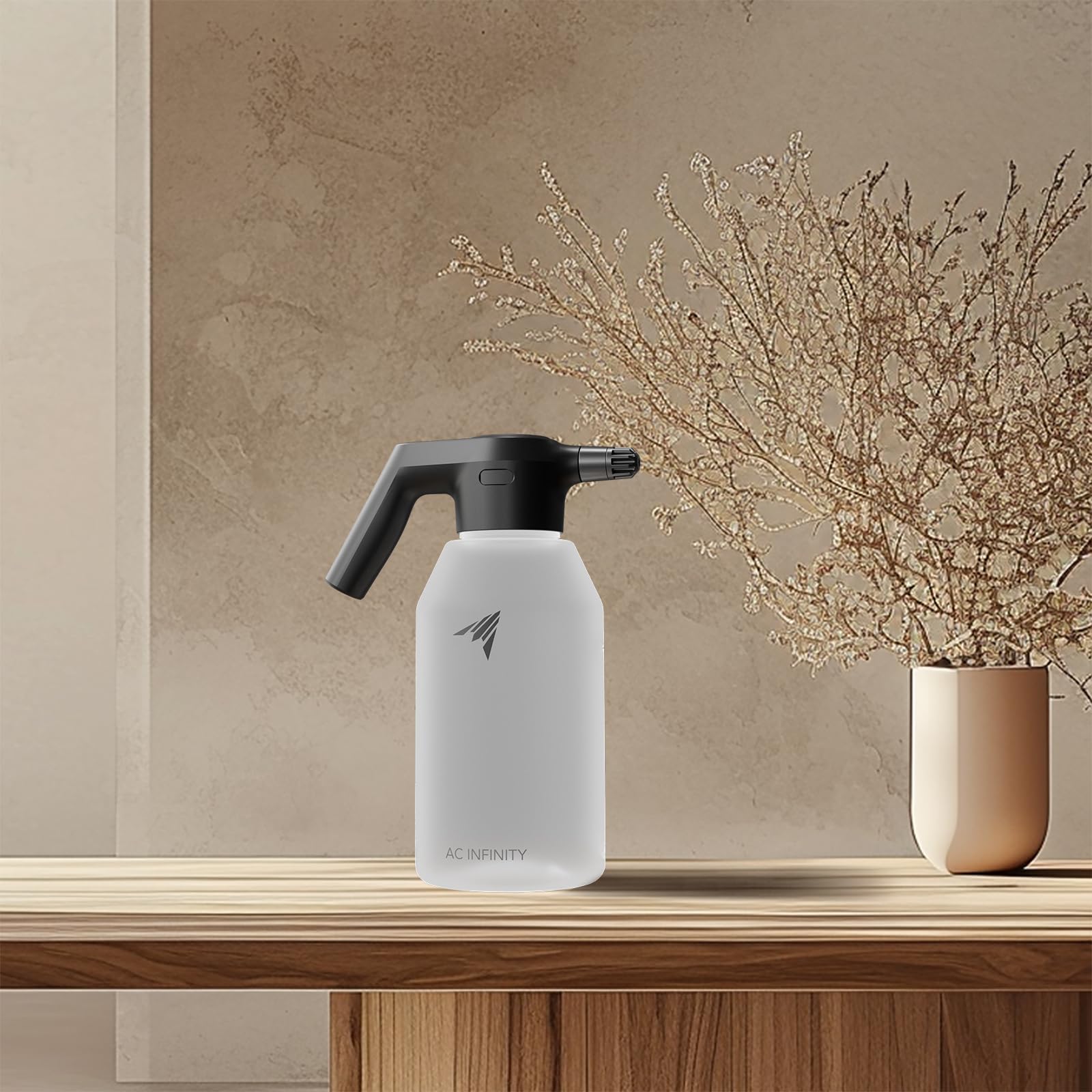 AC Infinity on garden table in use offering portable watering and cleaning convenience