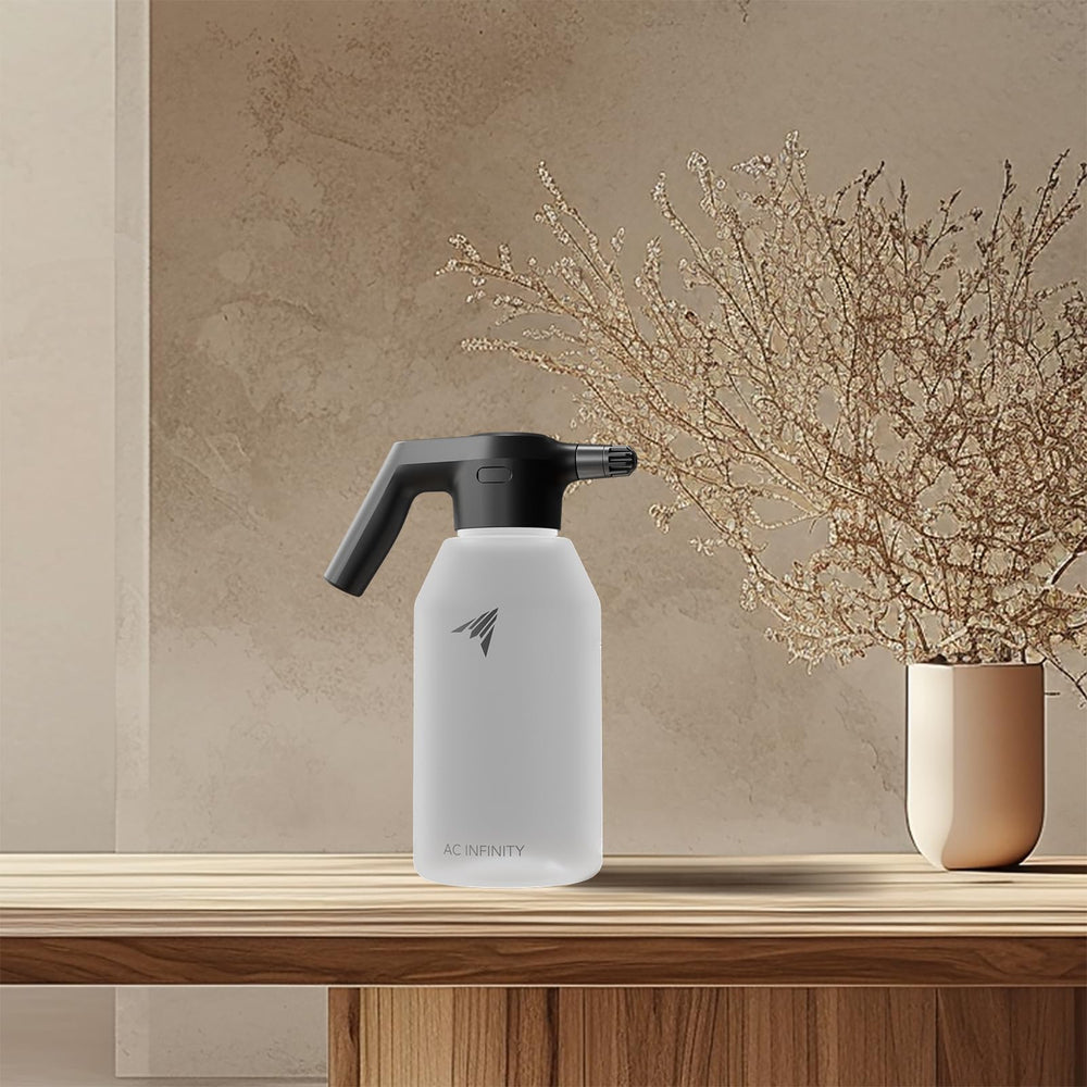 AC Infinity on garden table in use offering portable watering and cleaning convenience