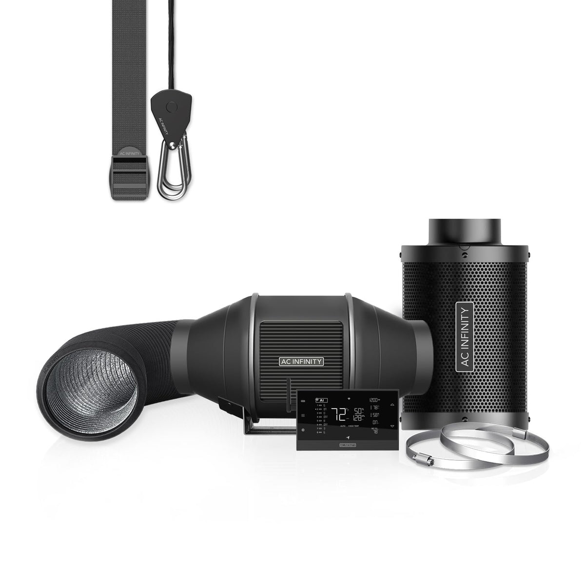 AC Infinity front packaging showing kit contents and benefits