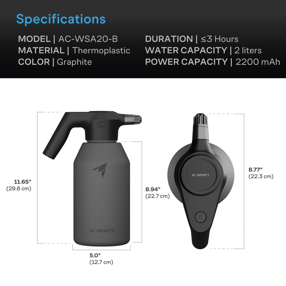 AC Infinity size comparison next to hand showing portable scale and comfortable handling