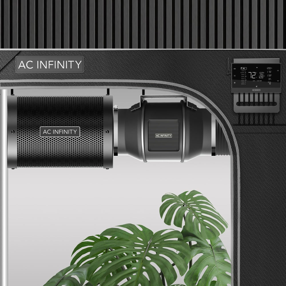 AC Infinity kit next to hand for compact size scale