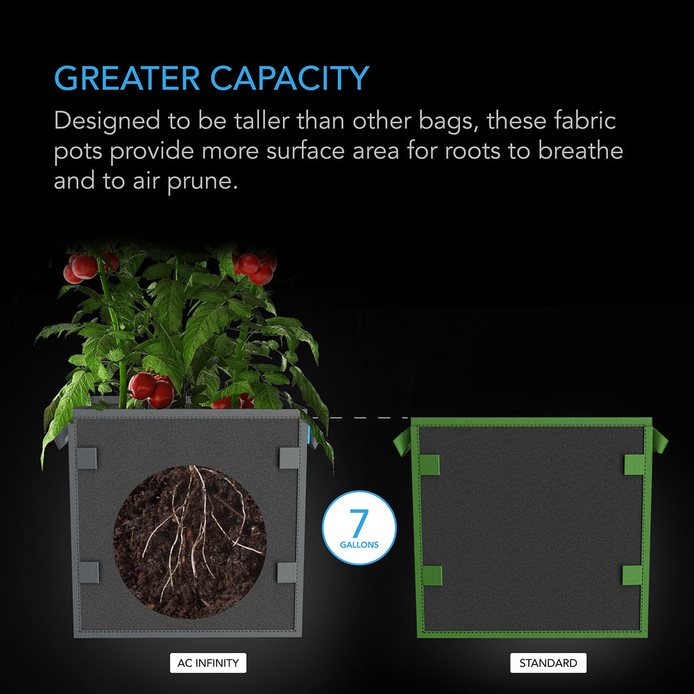 AC Infinity reinforced handles and stitching detail providing strong lift support benefit