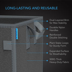 AC Infinity planted fabric pot inside grow tent demonstrating improved airflow and drainage