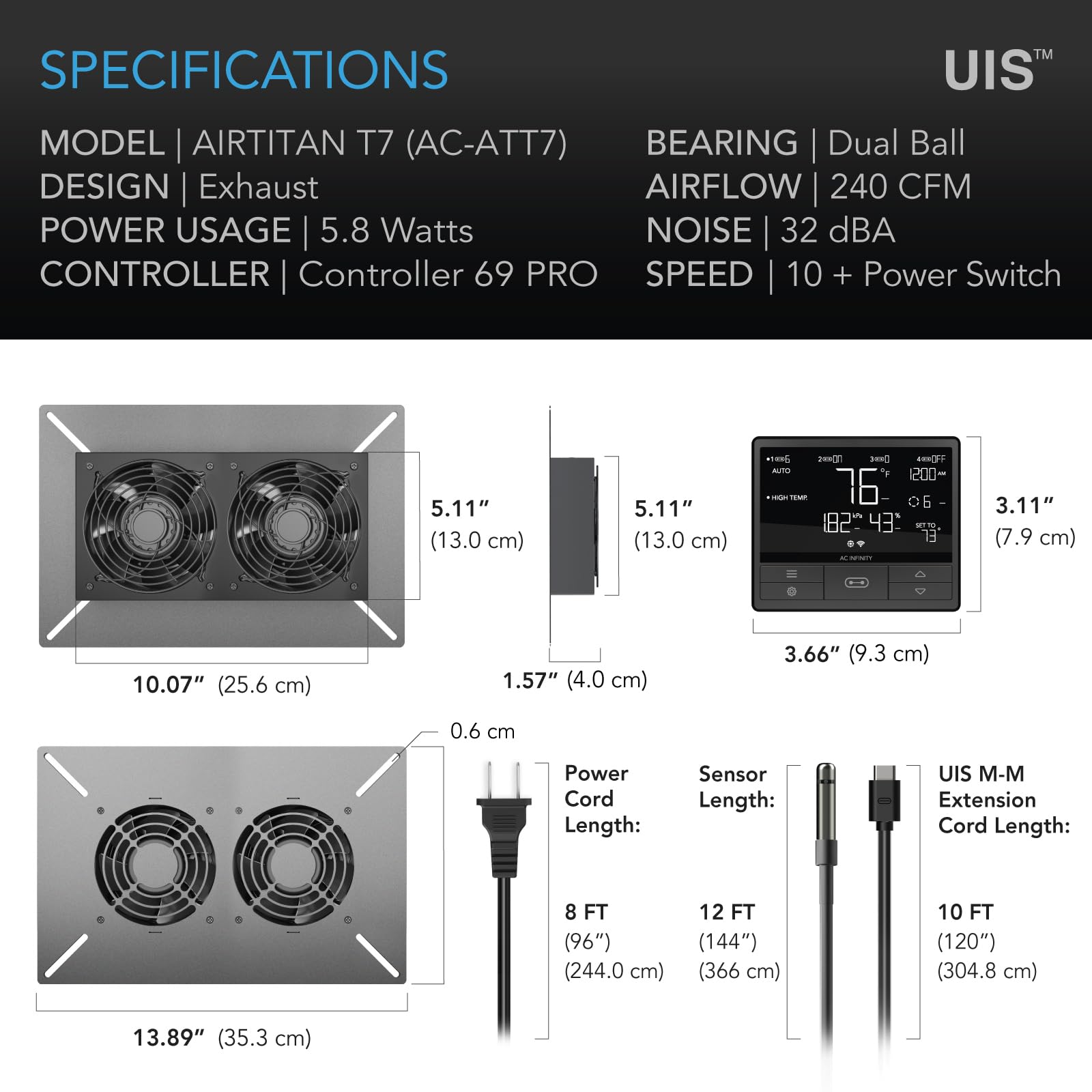 AC Infinity anodized aluminum frame detail, benefits corrosion resistance