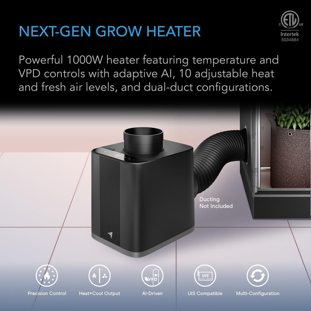 AC Infinity PTC plate close-up highlighting precise multi-level heating for stable environment