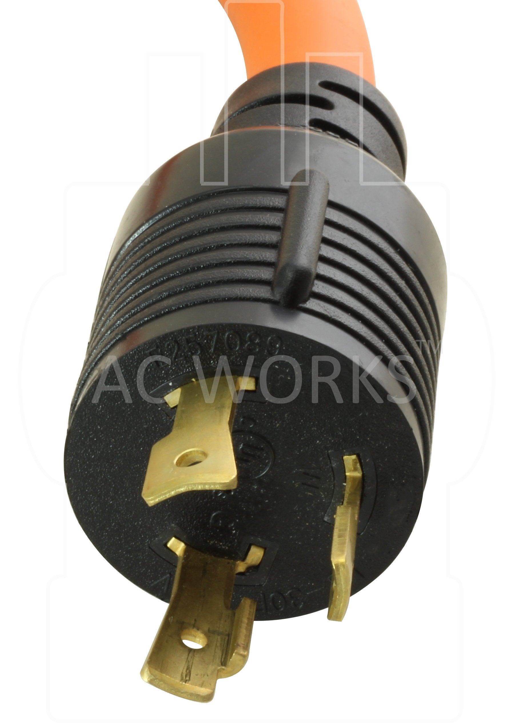 AC WORKS flexible STW 10/3 cable bent to show cold-weather flexibility and durability