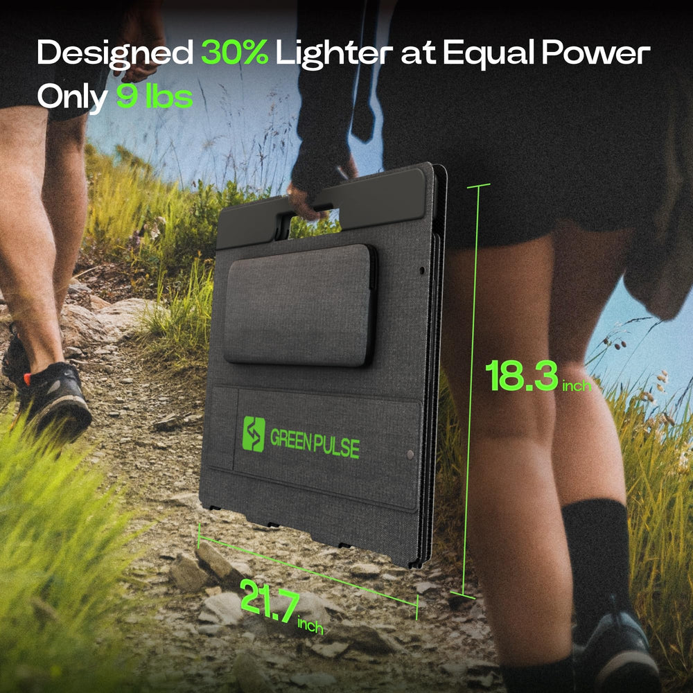 ACACIA unfolded full 120W panel capturing maximum sun energy